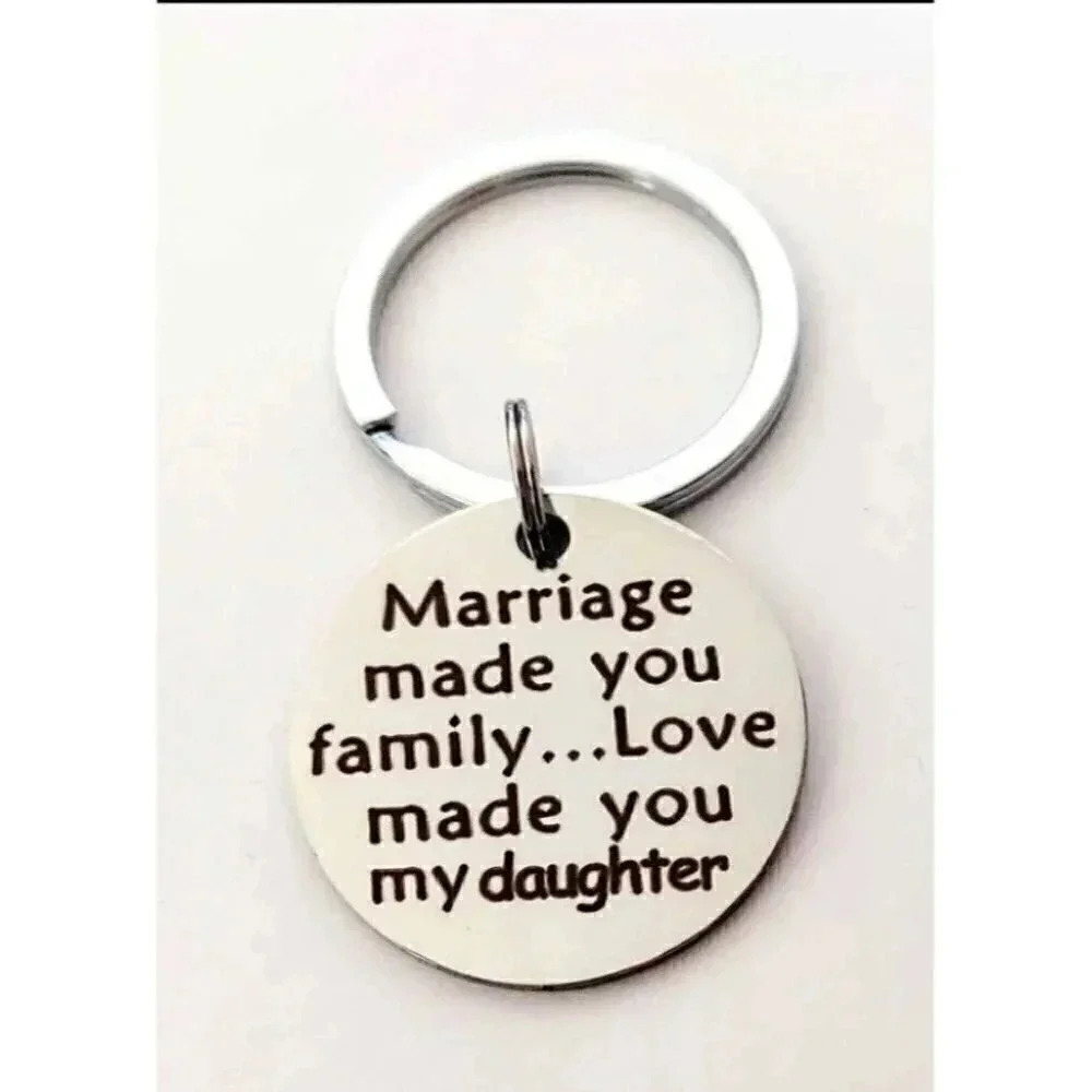 To My Daughter Family Keychain
